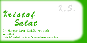 kristof salat business card