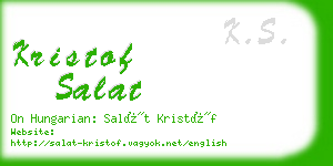 kristof salat business card